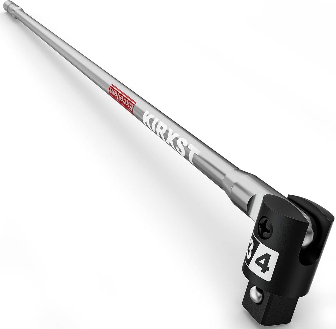 32-Inch 3/4 Drive Breaker Bar, Heavy Duty Extension Breaker Bar, 250 Rotatable Head, Premium Chromium Molybdenum Steel, Mechanical Work, Automobile and Motorcycle Maintenance and Repair