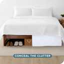 Bare Home Full Bed Skirt - 15-Inch Tailored Drop Easy Fit - Bed Skirt for Beds - Center & Corner Pleats (Full, White)