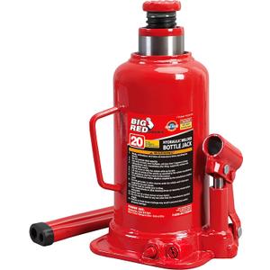 BIG RED T92003B Torin Hydraulic Welded Bottle Jack, 20 Ton (40,000 lb) Capacity, Red