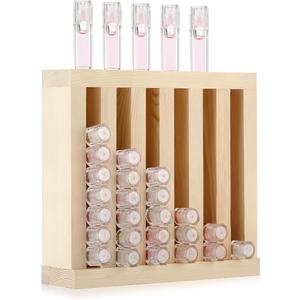 Wooden Lipsticks Holder 0.7 inch Lip Balm Tube Holder Lip Gloss Organizer Display Wood Lipsticks Tube Tower Organizer for Market Craft Booth Room Display(6 Slot)