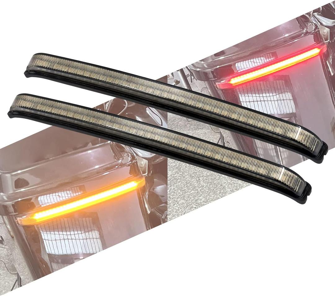 Motorcycle LED Saddlebag Tail Light Running Brake Sequential Turn Signal Lamp Fit for Harley Touring Street Gilde Road King Road Gilde Electra Glide Ultra Limited 2008-2013