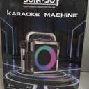 Portable Karaoke Machine, with Wireless Microphones, Bluetooth Party Speaker with LED Lights, Loud Subwoofer, USB/AUX, Outdoor Karaoke Speaker for Adults & Kids, Home & Party