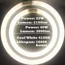 FC16T9/CW 40W & FC12T9/CW 32W Cool White Round Fluorescent Light Bulb Set