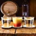 Byvivace 500Counts 1OZ. Disposable Shot Glasses Hard Plastic Shot Cups Gold Glitter Mini Shot Glasses for Tequila, Jello Shots, Liquor, 1Ounce Small Cup for Sauce, Dips, Shot Cups for Party