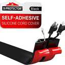 Floor Cord Cover by X-Protector – 5’ Overfloor Cord Protector – Self-Adhesive Power Cable Protector – Silicone Cord Protector – Ideal Extension Cord Cover to Protect Wires On Floor (60 in)