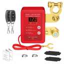 Smart Remote Battery Disconnect Switch 12V 24V Kill Switch for Car Intelligent Battery Power Smart Voltage Car Battery Kill Switch for Vehicle, RV, ATV, Truck, Boat (Red)