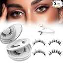 Meylora Magnetic Lashes,2026 New Magnetic Eyelashes with Applicator Natural Look,No Glue Needed Reusable Eyelashes Kit for Women(02+03+06)