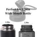 2Pack Replacement Lids for Nalgene Water Bottles 32 oz, Replacement Cap for Nalgene wide mouth bottle, Loop Top Lid, BPA Free.
