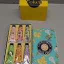 Yoken 20% Shea Butter Hand Cream Gift Set, Instant Soothing Moisturizing Hand Cream for Women Nourishes Dry Hands, 6-Piece Delicate Tin Gift Set Almond, Citrus Verbena & Floral-Scented, 6 x 1 OZ