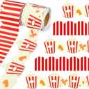 2 Rolls Popcorn Bucket Bulletin Board 32.8 ft Popcorn Strips Bulletin Borders Classroom Decoration Office Scalloped Trim for Back to School Party Classroom Chalkboard Wall Decor
