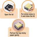 Mr. Pen- Pop Up Note Dispenser, 3" x 3", 3 Pack, Black Base, Clear Top, Sticky Note Dispenser, Sticky Note Holder for Desk