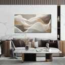 AOZEMI Large Abstract Wall Art Beige Wall Art White Canvas Art Print Modern Artwork for Bedroom Bathroom Living Room Office 24"x 48"