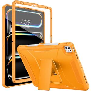 Soke Case for iPad Pro 13 Inch M5/M4 & iPad Air 13 Inch M4/M3/M2(2026/2025/2024), iPad Pro 12.9(2022 2021 2020,6th/5th/4th Gen), Rugged Shockproof Protective Cover - Citrus