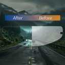 Universal Anti Fog Film for Motorcycle Helmet Visor,Helmet Face Shield Anti Fog Visor Insert,Fog Prevention Visor Lens on Cold Mornings and Rainy Days,Clear Vision Safer Rides,Simple but Effective