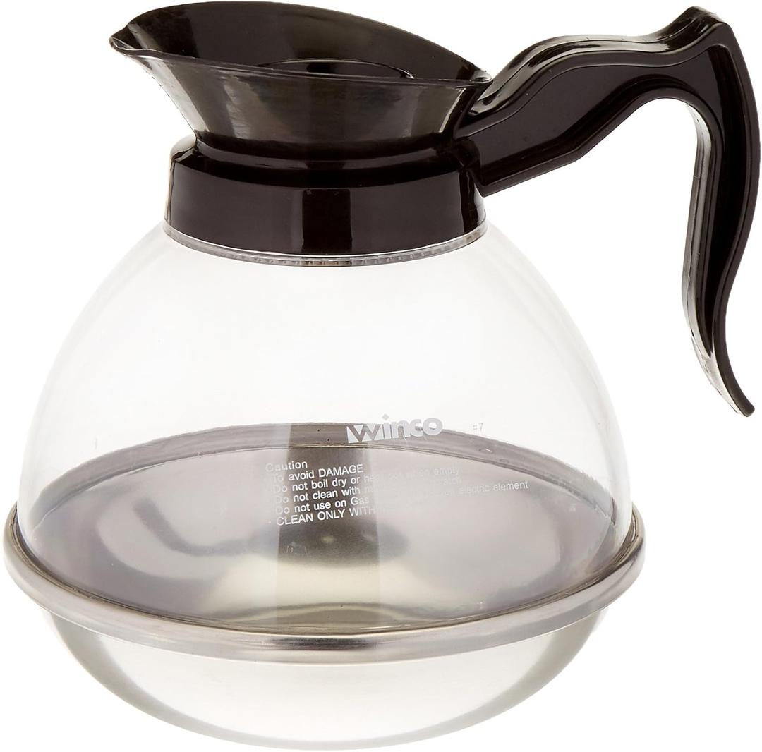 Winco Plastic Coffee Decanter, Stainless Steel, 64-Ounce, Medium