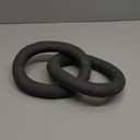 UPWOIGH Black Knot Inspired Modern Ceramic Decor,Large Minimalist Sculptures Coffee Table Decor, Big Boho Ceramic Link Chain Decorative,Statues Home Dcor for Living Room,1Pack Gift