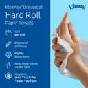 Kleenex Professional Universal Hard Roll Paper Towels, Bulk (01080), Hardwound 1.5" Core, Premium Absorbency Pockets, White (12 Rolls at 425' Each, 5,100'/Case), 12 Count