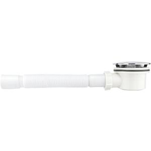Low Profile Shower Drain, 1.5" Side Outlet Drain Assembly with Perforated Filter, PVC Side Outlet Drain, Flexible Drain 38mm 40mm Dual Purpose Design