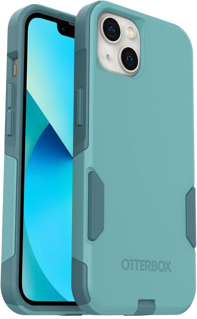 OtterBox iPhone 13 (Only) - Commuter Series Case - Riveting Way (Teal) - Slim & Tough - Pocket-Friendly - with Port Protection - Non-Retail Packaging