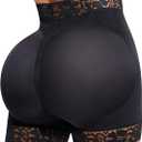 SHAPELLX Butt Lifting Shapewear For Women Tummy Control Faja Shaping Shorts Thigh Slimming Panties Mid Waisted Shaper (6X-Large, A1-black)