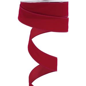 MEEDEE 1.5 Inch Velvet Wired Ribbon - 25 Yards Dark Red, Perfect for Christmas Tree, Wreaths & Bows
