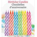 Crave Striped Multi Color Party Candle 24 Count