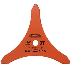 SHUZIYU, 14"-3T, 4mm Thickness, 1" with 7/8"-20-5/8" Washer, Weed Eater Blade, Heavy Duty Brush Cutter Blade, Steel Blade. Suitable for All Brand of Brush Cutter
