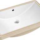 KRAUS Elavo 23 in. Rectangular Porcelain Ceramic Undermount Bathroom Sink in White with Overflow Drain, KCU-243