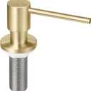 EADOT Deck Mounted Brass Kitchen Sink Soap Dispenser or Lotion Dispenser with 17OZ Above The Sink Refillable Bottle(Brushed Gold)