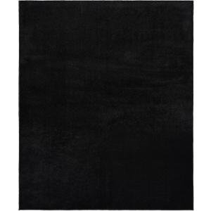 Garland Rug Gramercy Washable Bath Rug  Soft, Plush, Absorbent, Quick-Dry, Durable, Cut-to-Size Unbound Edges for Easy Cutting, 5 ft. x 6 ft., Black