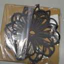 LIYOUYA 4 Pieces Geometric Blooming Floral Metal Wall Decor - Rustic Farmhouse Decor Black Simple Wildflower Wall Art Home Decor for Living Room, Bathroom, Bedroom, Dining Room (Black)