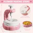 Fabric Flower Bouquets Toys,Arts & Crafts for 4 5 6 7 9 Year Toddler Girl, DIY Craft Kits Toys for Kids - Flowers Market Toy, Build Your Flower Bouquet, , Educational Activity Preschool B-Day Gift (red)