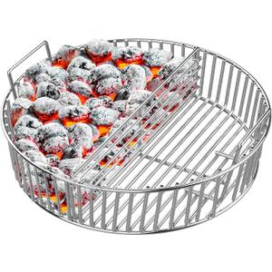 onlyfire Stainless Steel Charcoal Ash Basket Fits X-Large Big Green Egg Ceramic Grills, Charcoal Basket Big Green Egg Accessories
