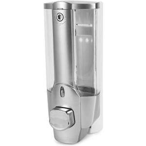 Manual Soap Dispenser, Wall Soap Dispenser 350ml Hand Soap Dispenser Wall Mount Commercial Soap Dispenser for Bathroom Kitchen Hotel(Silver)