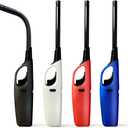 4 Pack Lighter Refillable Butane Lighters, Flexi-Wand Long Lighters for Candle Camping Fireplace Party BBQ Grill (Fuel Not Included)