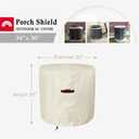 Porch Shield Waterproof AC Covers Heavy Duty Round Air Conditioner Cover for Outside Unit Up to 34''D x 30''H, Tan