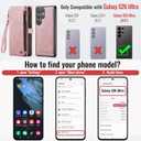 Defencase for Samsung Galaxy S26 Ultra Magnetic Wallet Case Compatible with Magsafe with RFID Blocking Zipper & Card Holder Women, PU Leather Detachable Phone Case for Galaxy S26 Ultra 6.9", Rose Pink