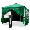 OUTFINE Canopy 10'x10' Pop Up Commercial Instant Gazebo Tent, Fully Waterproof, Outdoor Party Canopies with 4 Removable Sidewalls, Stakes x8, Ropes x4, 10 * 10FT