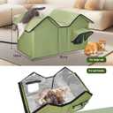 Heated Cat House for Outside Winter, Extra Large Heated Outdoor Cat House Weatherproof, Elevated Bed, Escape Door, Insulated Outdoor Cat Shelter with Heater for Multiple Cats Feral Stray Kitty, Extra Large - 19.5"D x 30.5"W x 21.8"H