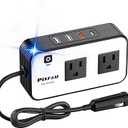 200W Car Power Inverter, PiSFAU DC 12V to 110V AC Car Plug Adapter Outlet with [20W USB-C] /USB-Fast Charger(18W) / 4.8A Dual USB/car Charger for Laptop