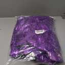 Men Stylish Satin Face Sequins Floral Pattern Suit Jacket Blazer (3X-Large, Purple)