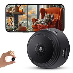 Smilephil Hidden Camera  Spy Cameras  Nanny Cam  WiFi Wireless Cam  1080P HD Small Camera with Motion Detection and Night Vision，Security Cameras for Home/Office/Baby MonitoringA9