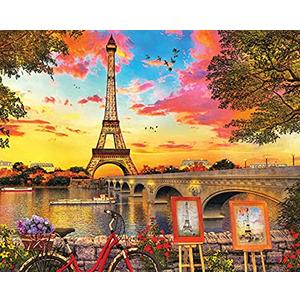 Springbok's 350 Piece Jigsaw Puzzle Paris Sunset - Made in USA