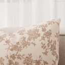 100% Cotton French Pastoral Throw Pillow Covers Set of 2, 16x16 Inch Brown Farmhouse Decorative Cushion Covers for Sofa Bed Living Room Home Decor