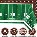 Football Party Decorations Football Party Supplies Tableware Set -24 guests Football Banners,Plate,Cup,Cutlery,Tablecloths for Super Sunday Touchdown Party Decoration