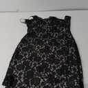 Women's Lace Maxi Dress Spaghetti Strap Slim Fit Sleeveless Gown with Lace Bust for Evening & Party (XS, Black)