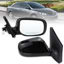 Right Passenger Side Mirror Compatible With 2009 2010 2011 2012 2013 Toyota Corolla With Power Glass Manual Folding Non-Heated Black Replace#8790802B50(3Pins