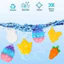 24 Pcs Easter Mini Push Pop Bubble Fidget Toy, Keychain Bubble Pop Desk Toy, Fidget Keychain Relieve Anxiety Stress Pop Fidget Toy