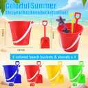 24 Set End of Year Students Gift from Teacher Bulk Beach Sand Bucket and Shovels Balls Water Squirts Summer Pool Party Favors Preschool Kindergarten Graduation Gifts for Kids(Classic Beach Bucket Set)