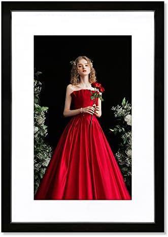 VNVNK 22x28 Frame Black, Display 22x28 Inch Picture without Mat Or 18x24 Inch Picture with Mat,Photo Poster Picture Frames for Wall Display - Set of 1